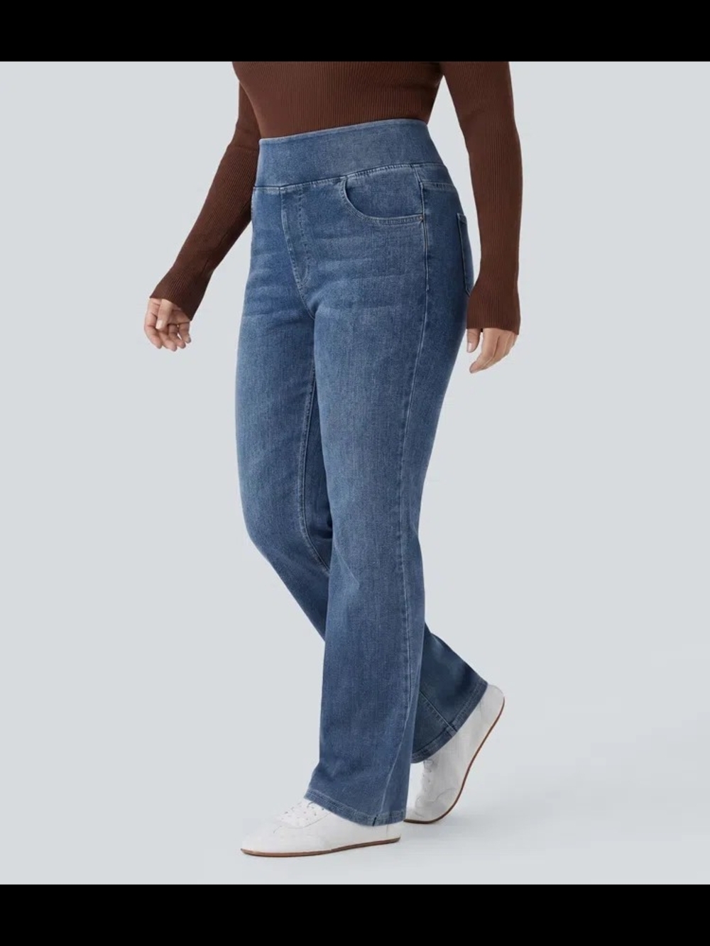 HALARA 2x 20 22 Plus Size High Rise Bootcut Jeans Blue - Picture 3 of 7